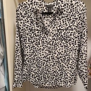 Silk leopard print blouse